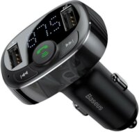 Baseus T-Typed Bluetooth FM Transmitter + Autós 2xUSB töltő LED képernyővel