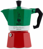 Bialetti Moka Express Italia 3 személyes kotyogós kávéfőző - Zöld/Fehér/Piros