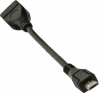 Akyga USB-A anya - MicroUSB-B apa Adapter kábel 0.15m - Fekete