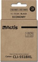 Actis (Canon CLI-551BK) Tintapatron Fekete