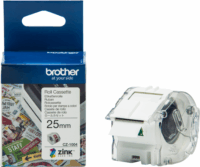 Brother CZ-1004 25 mm Feliratozógép szalag - Fehér alapon színes