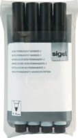 Sigel 1-3 mm Alkoholmentes marker készlet (4 db) - Fekete