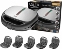 Adler AD 3040 5in1 Szendvicssütő - Fekete/Ezüst