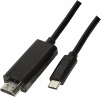 LogiLink USB-C apa - HDMI v2.0 apa Adapter kábel 1.8m - Fekete