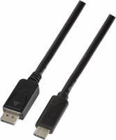 LogiLink USB-C apa - DisplayPort apa Összekötő kábel 1.8m - Fekete