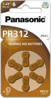 Panasonic PR312 Cink-levegő Hallókészülék Elem (6db/csomag)