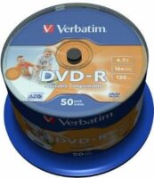 Verbatim DVD-R Wide nyomtatható DVD lemez Hengerdoboz 50 db