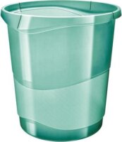 Esselte Colour Ice 14 literes műanyag papírkosár - Áttetsző zöld