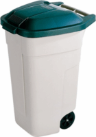 Curver Görgős 110 literes Szelektív hulladékgyűjtő szemetes - Bézs/Zöld