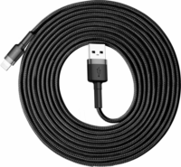 Baseus Cafule USB apa - Lightning apa iPhone töltőkábel 3m - Szürke/Fekete