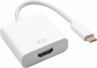 Akyga USB-C apa - HDMI anya Adapter 0.15m - Fehér