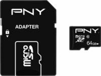 PNY 64GB Performance Plus microSDXC CL10 memóriakártya + Adapter