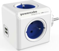 Allocacoc PowerCube Original 4 csatlakozós elosztó 2 USB porttal - Kék