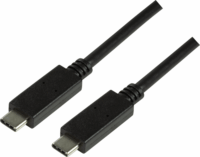 Logilink USB-C apa - USB-C apa Adatkábel 1m - Fekete