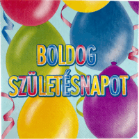 Boldog születésnapot feliratos szalvéta - 20 darab