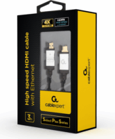 Gembird Select Plus Series HDMI - HDMI Nagy sebességű kábel Ethernettel 3m Szürke