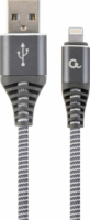 Gembird Premium USB apa - Lightning apa Adat- és töltőkábel 2m - Űrszürke/Fehér