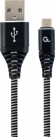 Gembird Premium USB apa - MicroUSB apa Adat- és töltőkábel 2m - Fekete/Fehér