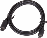 Akyga MicroUSB-B apa - USB-C apa Adat- és töltőkábel 1m - Fekete