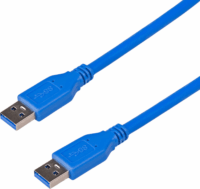 Akyga USB-A apa - USB-A apa Adat- és töltőkábel 1.8m - Kék