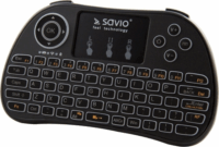 Savio KW-03 Okos TV / Konzol Wireless Billentyűzet + TouchPad ENG - Fekete