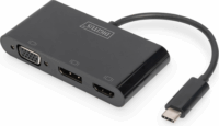 Digitus DA-70859 USB-C - HDMI/DP/VGA Grafikus Adapter