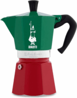 Bialetti Moka Express Italia 6 személyes kotyogós kávéfőző - Zöld/Fehér/Piros