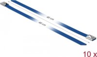 Delock 18799 Rozsdamentes Acél Kábelkötegek 0.4m Kék - 10 db
