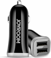 Joyroom C-M216 Autós 2xUSB töltőfej + USB - MicroUSB Adatkábel 1m - Fekete