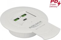 Delock Asztali USB-C + 2xUSB-A töltő 87W Fehér