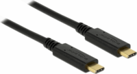Delock USB-C apa - USB-C apa Adat- és töltőkábel 0.5m - Fekete