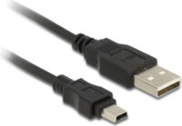 Delock USB-A apa - MiniUSB-B Összekötő kábel 3 m - Fekete