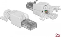 DeLOCK UTP Cat.6A RJ45 csatlakozó Szürke - 2 db