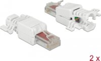 Delock UTP Cat.6 RJ45 csatlakozó Szürke - 2 db