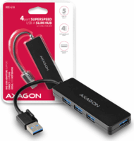 Axagon HUE-G1A USB 3.2 Slim Hub (4 port) Fekete
