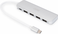 Digitus DA-70242-1 USB-C HUB (4+1 port) Ezüst