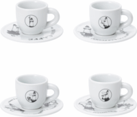 Bialetti Moka Carosello 60ml Porcelán Kávés csésze szett 4 darabos - Mintás