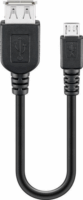 goobay USB2.0-A apa - MicroUSB-B Nagy sebességű Adapterkábel 0.2m