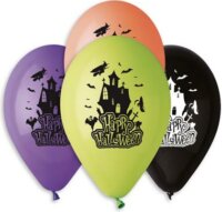 Halloween Kastély Dekorációs Léggömb - 30 cm (10 db/csomag)