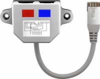 goobay CAT5 RJ45 Y-Adapter Szürke