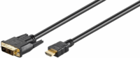 goobay DVI-D apa - HDMI apa Adapterkábel 2m Fekete