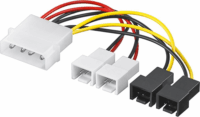 Goobay 1x 4pin - 2x2pin ventilátor adapter