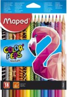 Maped 832218 "Color'Peps Animal" Háromszögletű Színes ceruza készlet - 18 különböző szín (18 db)