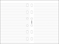Filofax 95 x 171 mm Kalendárium vonalas betétlap - Fehér (30 lap)