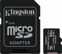 Kingston 64GB Canvas Select Plus microSDXC UHS-I CL10 memóriakártya + Adapter
