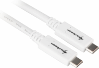 Sharkoon USB 3.1 Gen2 Type-C Adatkábel 1m - Fehér