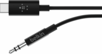 Belkin RockStar JACK - USB-C Audió kábel 1.8m (3.5mm jack apa - USB-C apa) Fekete