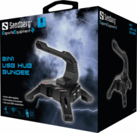 Sandberg 2in1 Bungee USB 2.0 HUB (4 port) - Fekete