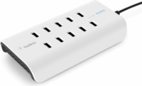 Belkin Rock-Star Hálózati 10xUSB töltőállomás 120W Fehér