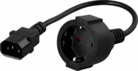 PowerWalker IEC 10A C14 -> Type F adapter kábel0.2m